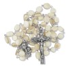 Vatican Imports Catholic Rosary with Natural Stone Beads (White)
