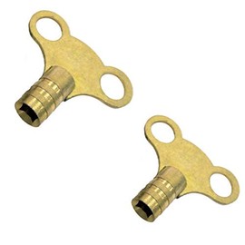 The Bath People Radiator Bleed Key | Solid Brass | Easy Grip Design | Venting Air Valve | Pack of 2