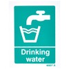 Caledonia Signs 16007A "Drinking Water" Sign, Rigid Plastic,White, 100 mm