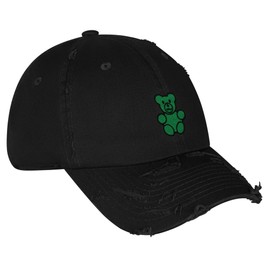 JPAK Gummy Bear Vintage Dad Hat Frayed Embroidered Cap Cute Black