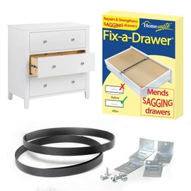 Homemate® Fix-A-Drawer™ - The ULTIMATE drawer protection! Mends sagging, broken, buckled, drooping drawers in minutes! (4 x Fix-A-Drawer™)