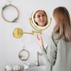 LEDOOLE Make up Mirror Wall Mounted with Lights and 10X