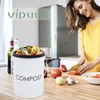 Vipush Compost Bin with Lid Small Countertop Compost Bin includes