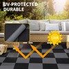 GarveeLife Waterproof Outdoor Rug 9x12 Modern Checkered Reversible Outdoor Mat