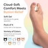 ZenToes Clear Gel Toe Separators for Bunions, Spreaders for Overlapping