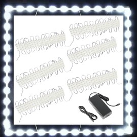 LEDUPDATES 30ft Super Bright Storefront LED Light Pure White 5630 Injection Module with UL 12v Power Supply Package