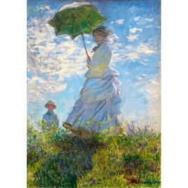 MISITU Puzzle 1000 Pieces for Adults Woman with Parasol - Madame Monet and Her Son, Puzzles 1000 Pieces for Children from 14 Years