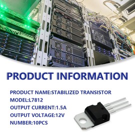 Innfeeltech 10Pcs L7812 Linear Positive Voltage Regulator 12V 1.5A to 220 Three-Terrminal Regulator