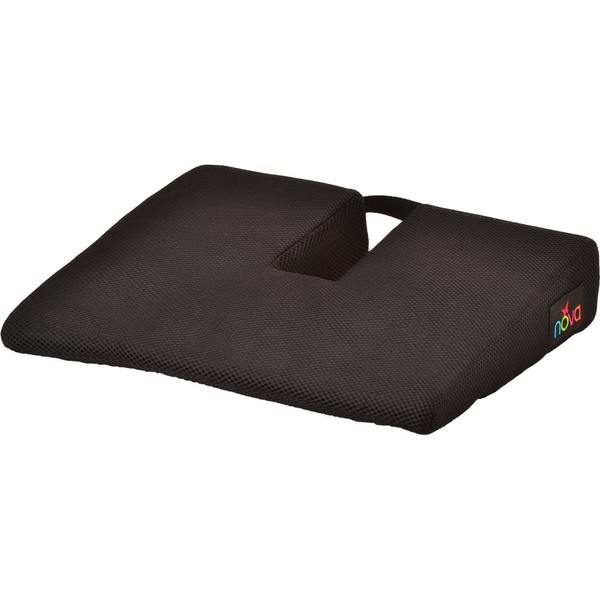 NOVA Medical Products Foam Car Seat Cushion with Removeable, Washable Cover, Black