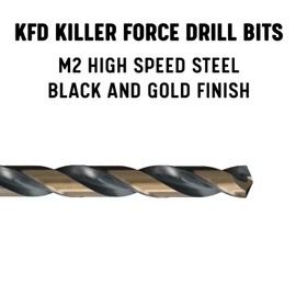 Drill America - KFD13/64P12 13/64" High Speed Steel Black & Gold KFD Split Point Drill Bit (Pack of 12), KFD Series