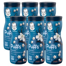 Gerber Graduates Puffs Cereal Snacks Vanilla 1.48 Ounce (Pack of 6)