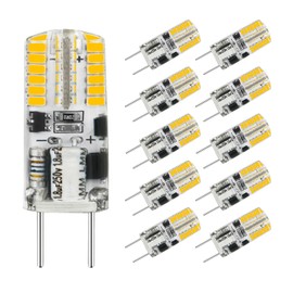 Lamsky G8 LED Bulb Dimmable,20W 25W G8 Halogen Bulb Replacement,AC 120V Natural White 4000K,T4 G8 Bi-Pin Base Light Bulbs for Under Counter Kitchen Light,Cabinet Light(10 Pack)