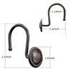 CHICTIE Bronze Shower Curtain Hooks,Oil Rubbed Decorative Shower Rings,Set of