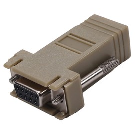 Heyiarbeit 9-pin 2-Row DB9 VGA Gender Changer Female to RJ45 Mini Gender Changer Coupler Adapter Connector for Serial Applications Beige 20pcs