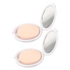 WOONEKY 2pcs Soft Body Powder Puff Packaging Box Empty Cushion