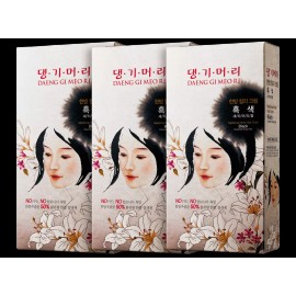 Daeng Gi Meo Ri - K-Beauty Herbal Hair Color Dye For Gray Hair - (Black) - Black - 3 Packs