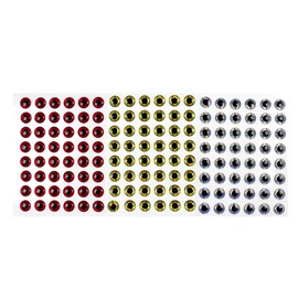 300PCS 3D Bionic Fish Eyes Fly Tying Material Lure Eyes 2mm 3mm 4mm 5mm 6mm (5mm)