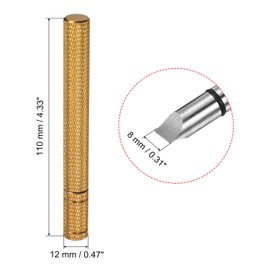 PATIKIL Golf Club Groove Sharpener, U V Type Square Re-Grooving Tool Golf Club Cleaning for Golf Irons Wedges Utility Clubs, Gold