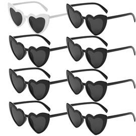 8Pcs Heart Sunglasses for Women, Vintage Heart Shaped Sunglasses, Bachelorette Gifts for Bride Party Accessories