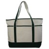 Large Canvas Zippered Tote Bag