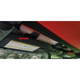 ZIC Motorsports Sun Visor Warning Label Blackout for 2011 - 2017 Jeep Wrangler JK - Matte Black