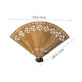 OHPHCALL Wood Mini Folding Fan Ornament Vintage Hanging Decor for Bag Car Keychain Elegant Retro Pendant with Fine Workmanship Multipurpose Handcrafted Decor for Collectors and DIY