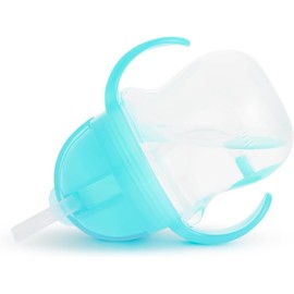 Munchkin Any Angle Click Lock Weighted Straw Trainer Cup, 7 Oz, 1 Pack, Blue