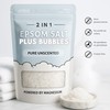 ZZZELLNESS Epsom Salt Plus Bubbles – Pure Unscented Foaming Bath