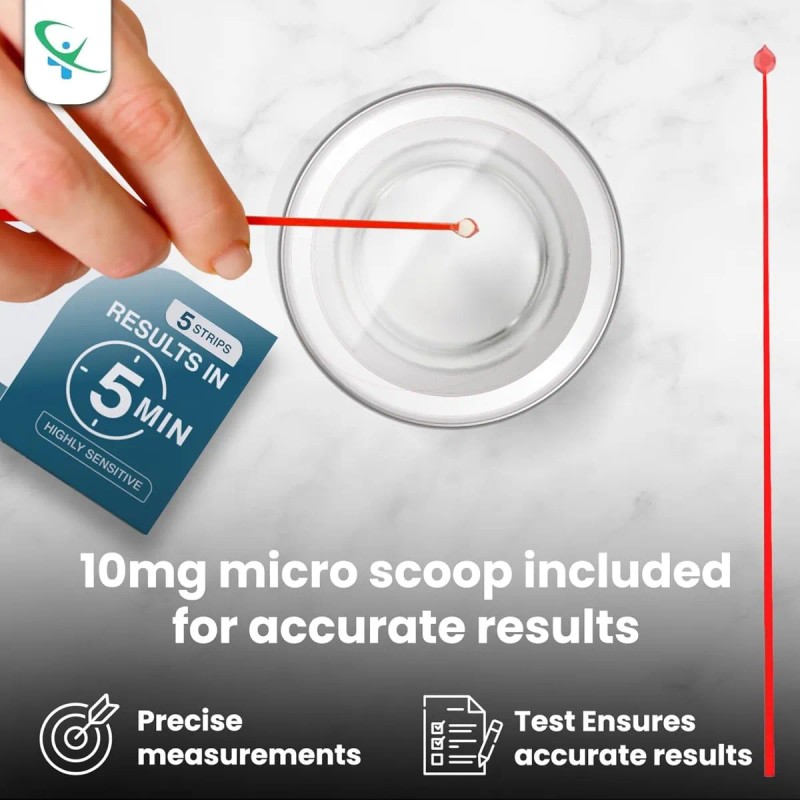 Tiras Reactivas De Fentanilo, Paquete De 5 | Tiras Reactivas