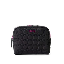 FLYTE Valentina Bag | Travel Quilted Cosmetic Bag | Black