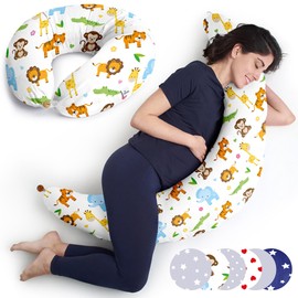 Niimo Pregnancy Pillows for Sleeping - Maternity Pillow for Pregnant Women, Body Pillows for Adults, J Shaped Pillow for Side Sleepers, Maternity Pillows for Sleeping Full Body, Pregnancy Body Pillow