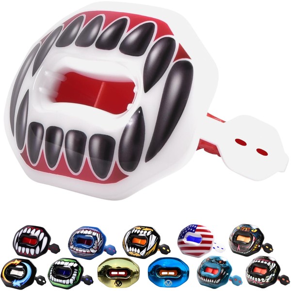 Oral Mart Football Lip Guard Mouthpiece 2.0 (Black Vampire Fangs)