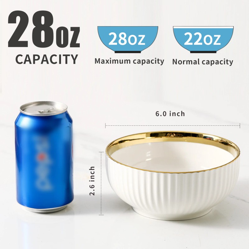 LETAOTAO Luxury Gold Rim Porcelain Dinnerware Set Nordic Style High