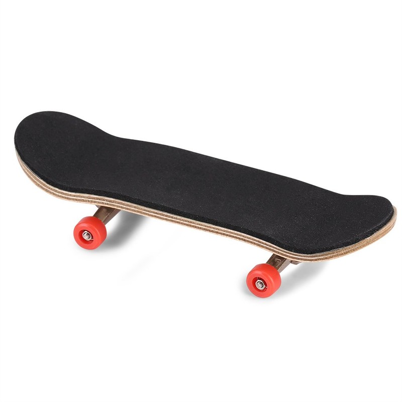 Milltrip Wooden Finger Skateboards, 1Pc Maple Wooden Alloy Fingerboard Finger