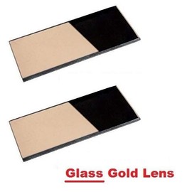 2 EACH Shade 12 Glass GOLD 2" x 4.25" Welding Hood Lens Helmet Filter 2 x 4-1/4 Replacement