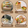DeziWood 50 Pack 35 oz Paper Food Containers with Lids,