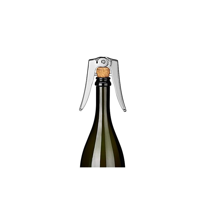 True Burst Stainless Steel Champagne Cork Remover, Spring Hinge Design