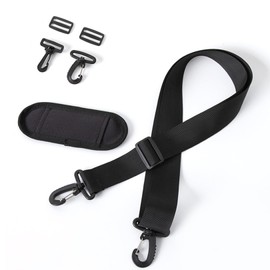 63 Inch Bag Strap With Pad Thick,Bag Strap Shoulder,Bag Straps for Crossbody Handbags,Straps for Bags,Shoulder Straps for Briefcase Messenger Bag Laptop Bags Luggage,Adjustable,Black