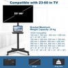 Yaheetech Rolling TV Stand for 23-60 inch Screens Mobile TV