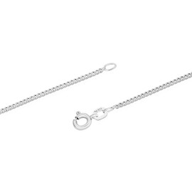 NKlaus Genuine 925 curb silver chain curb chain necklace 1.70 mm wide, Silver, silver