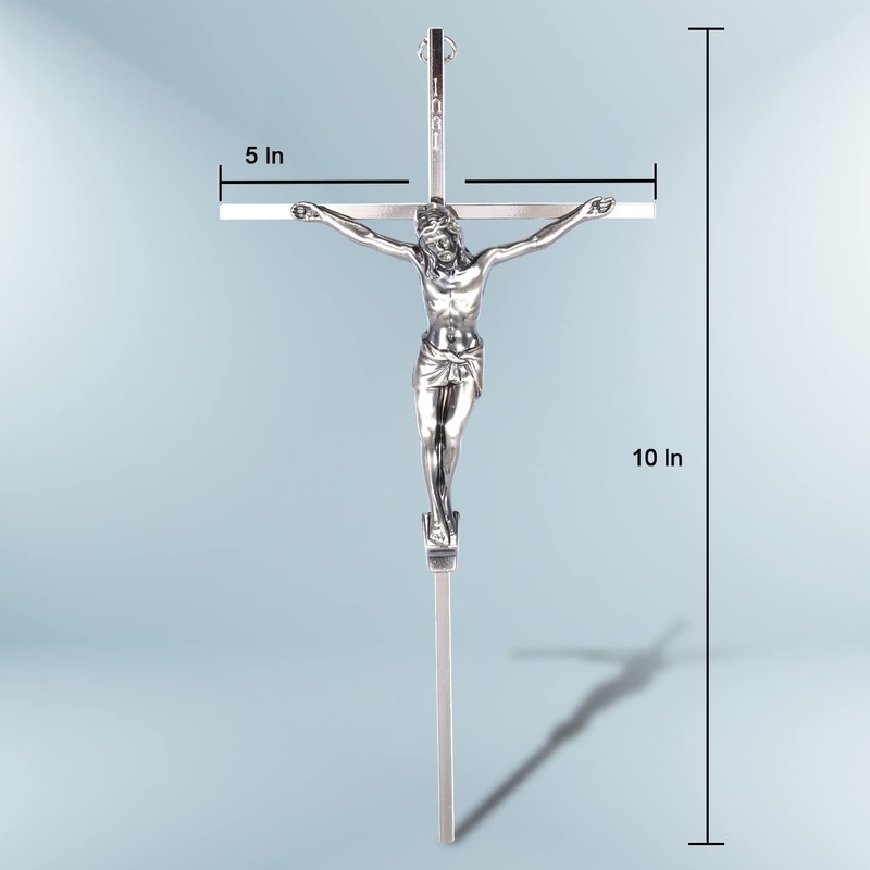 ACHIBANG Crucifix Wall Cross, Catholic Metal Hanging Crosses with Jesus