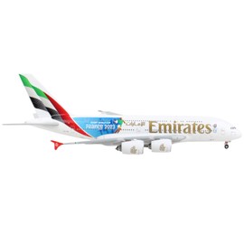 DCD Airbus A380-800 1/400 Scale White Striped Tail Commercial Aircraft Model 2023 Rugby for World Cup Sponsor for Airlines