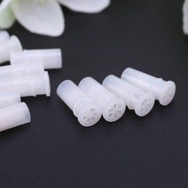 GANPUB 100 Pcs White Plastic Dog Squeaker Toys, DIY Dog Toy Inserts, Replacements, 15.5x4.8mm