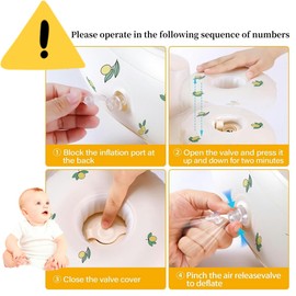 Inflatable Baby Seat for Babies from 4-24 Months, Baby Back Support Sofa, Baby Floor Seat Support for Learning to Sit (Rabbit Upgrade)