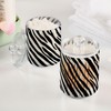 FLildon Zebra Print Black & White Qtip Holder Dispenser, Bathroom