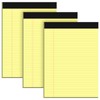 Legal Pads 8.5 x 11 Yellow Note Pads, 3 Pack