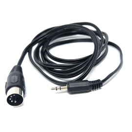 DRUT 2m 3.5mm Stereo Jack Plug to 5 Pin Midi Din Male AUX Audio Cable, Midi Pins 2, 3, 5 are Connected (6.5ft)