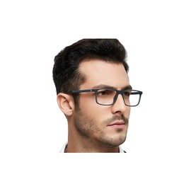 OCCI CHIARI Blue Light Blocking Men's Reading Glasses Computer Stylish Readers 0 100 125 150 175 200 225 250 275 300 350(Blue Gray 1.75)