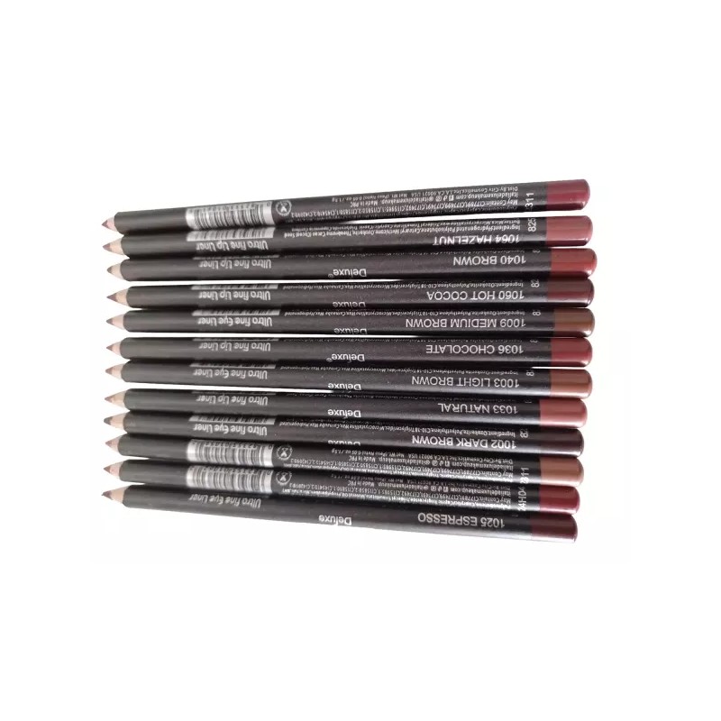 Sangpumsangseoseolmyeongchamjo 12pc 울트라 파인 립 라이너 브라운 세트 12pc Ultra