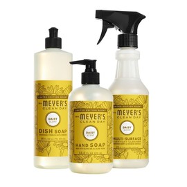 Mrs. Meyer's Daisy Kitchen Set Dish Soap, Hand Soap and Multi-Surface Cleaner.
